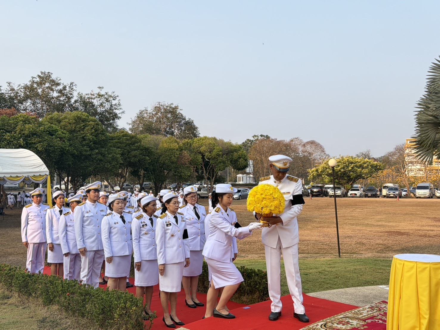 title - วันที่ 18 มกราคม 2569 นายวิทูล ปฏิรูปที่ดินจังหวัดปราจีนบุรี มอบหมายให้ ข้าราชการ  และเจ้าหน้าที่ ส.ป.ก.ปราจีนบุรี เข้าร่วมพิธี วางพานพุ่มถวายสักการะ ศาลสมเด็จพระนเรศวรมหาราช เนื่องในวันยุทธหัตถีของสมเด็จพระนเรศวรมหาราช